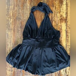 BCBGMAXAZRIA Black Halter Top